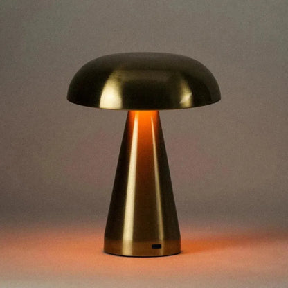 Tafellamp Oplaadbaar Touch Metaal Draadloos 3 Lichtstanden Goud Aluminium USB-C