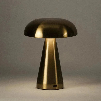Tafellamp Oplaadbaar Touch Metaal Draadloos 3 Lichtstanden Goud Aluminium USB-C