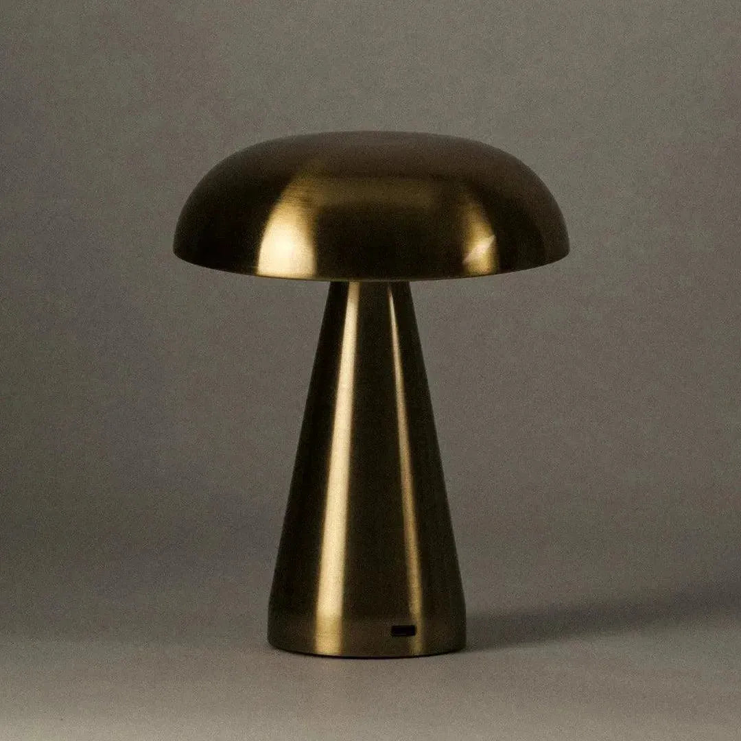 Tafellamp Oplaadbaar Touch Metaal Draadloos 3 Lichtstanden Goud Aluminium USB-C