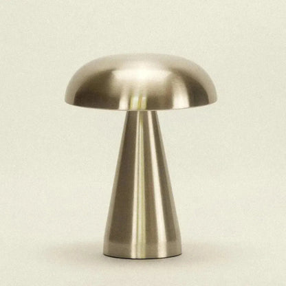 Tafellamp Draadloos Oplaadbaar USB-C Touch Dimbaar Metaal Goud Aluminium Terras