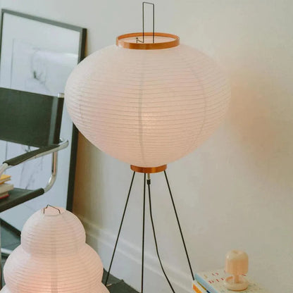 Vloerlamp Rijstpapier Japans Akari Groot 45x120cm Metalen Frame Sfeerverlichting