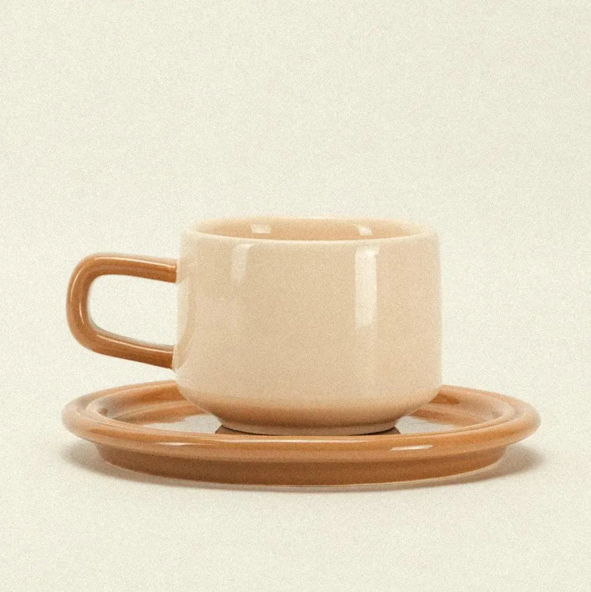 Theekop met Schotel Keramiek Set Kleurrijk Vintage Stijlvol Koffiekop Cadeau