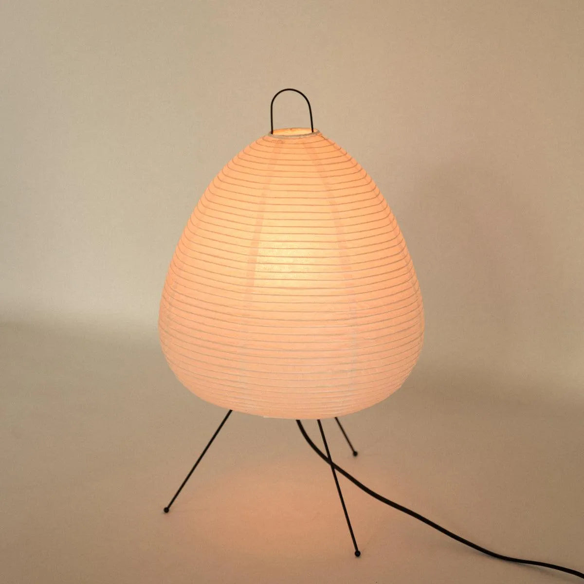 Tafellamp Rijstpapier Japans Minimalistisch 28cm Metalen Frame Sfeerverlichting Wit