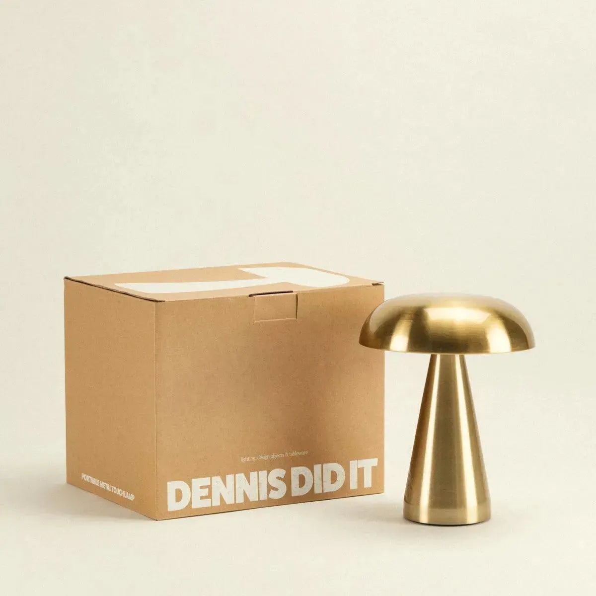 Tafellamp Draadloos Oplaadbaar USB-C Touch Dimbaar Metaal Goud Aluminium Terras