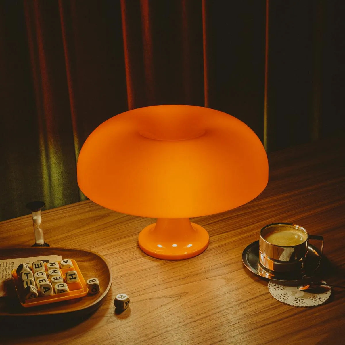 Tafellamp Acryl Design Iconisch 32cm Bloed Oranje Sneeuwwit Sfeerverlichting Modern