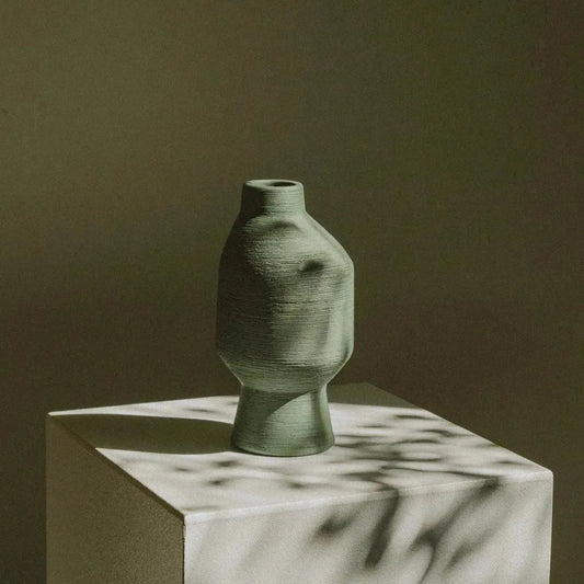 Vaas Keramiek Groen Organisch Sculptuur 20cm 30cm 40cm Woonkamer Decoratie Modern
