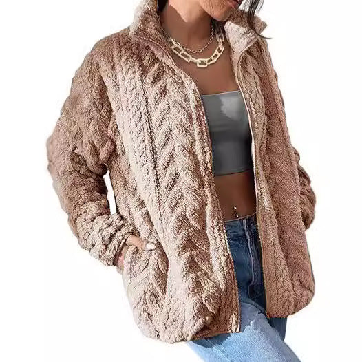 Dames Fleece Vest Kabelbrei Warm en Stijlvol