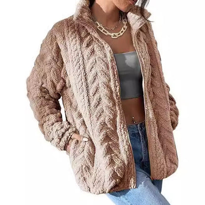 Dames Fleece Vest Kabelbrei Warm en Stijlvol