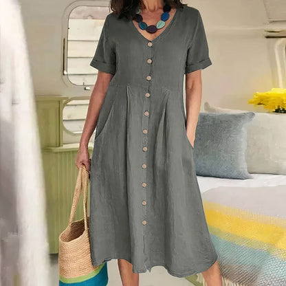 Luchtige Zomerjurk voor Dames – Comfortabele Losse Jurk