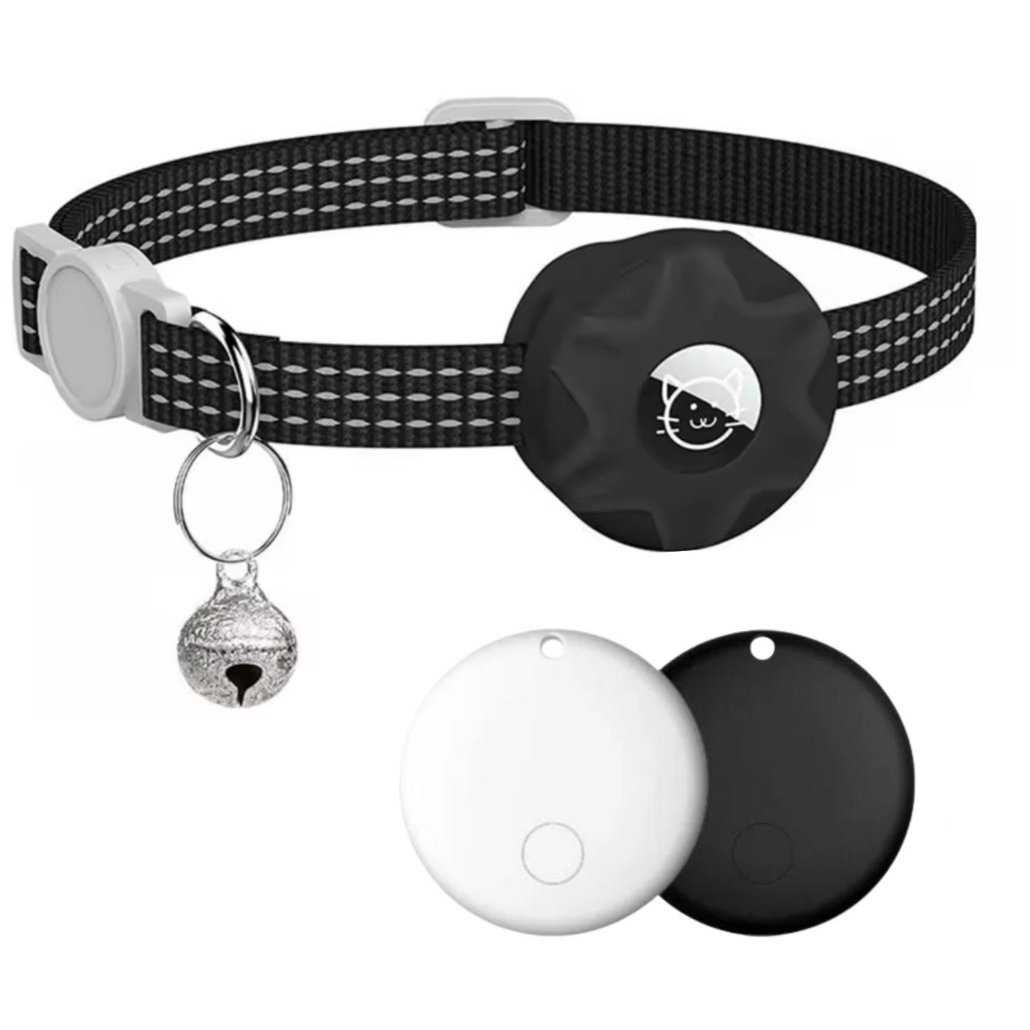 Huisdier Tracker Halsband Polyester Kunststof Zwart Reflecterend Kat Hond Android Zonder GPS Compact Lichtgewicht