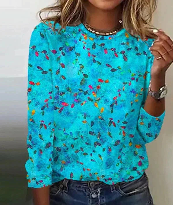 Vrouwelijke Top Bladprint Casual Zomerjurk - StudioMarella
