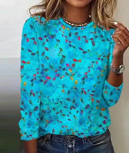 Vrouwelijke Top Bladprint Casual Zomerjurk - StudioMarella
