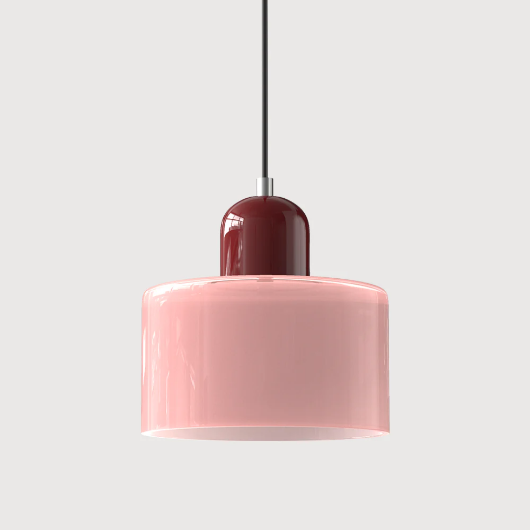 Lismeno Retro Hanglamp Glas 15cm Groen Oranje Eettafel Keuken Vintage Verlichting Compact