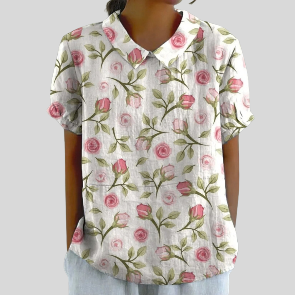 Dames Bloementop Comfortabel Elegant Model