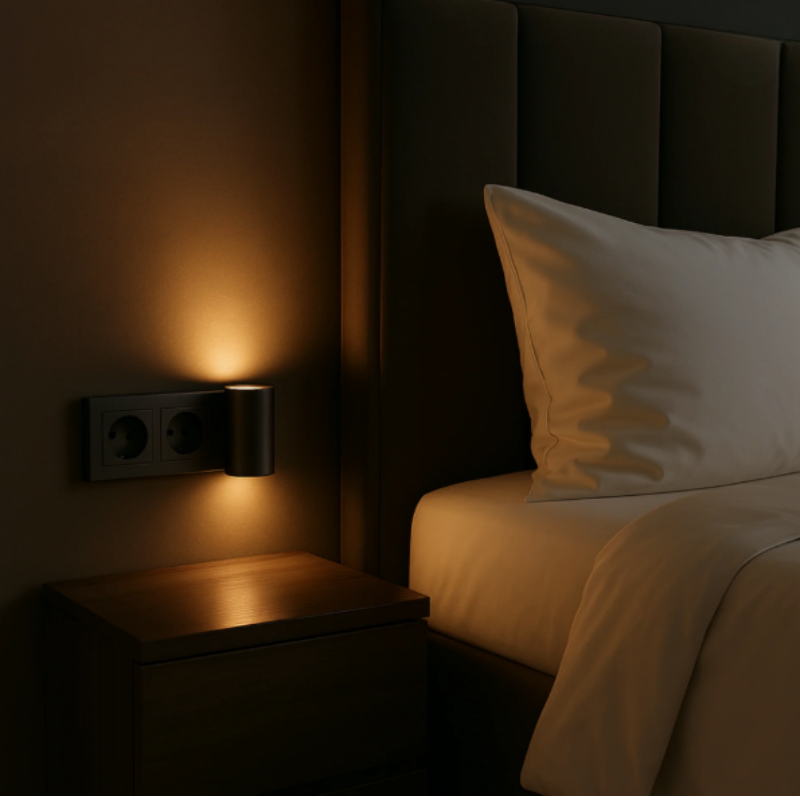 Dimbare Sensorlamp voor in Stopcontact – Warm Wit LED Nachtlampje met Automatische Dag-Nachtsensor