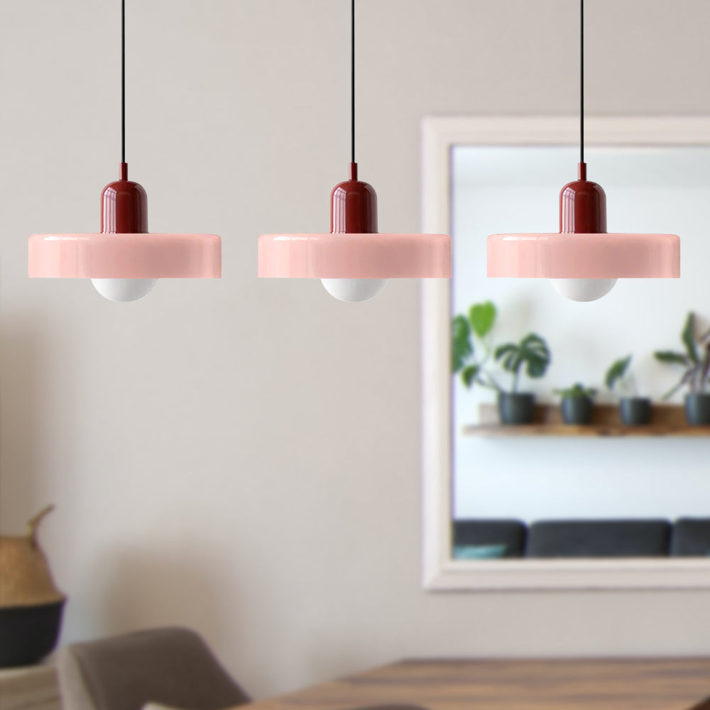 Luccon Triple Hanglamp Glas G9 Retro Kleuren Eettafel Woonkamer Design Verlichting Meerlamp
