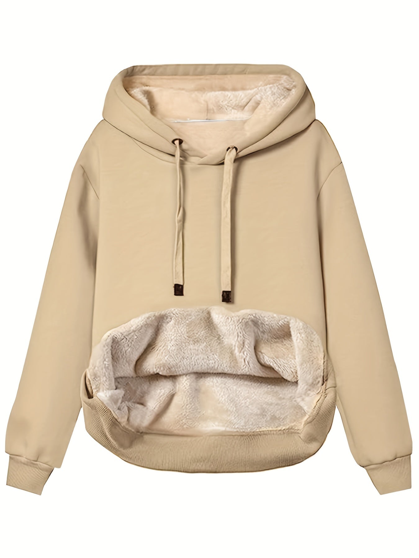 Dames Fleece Hoodie Capuchon Zacht en Warm Casual