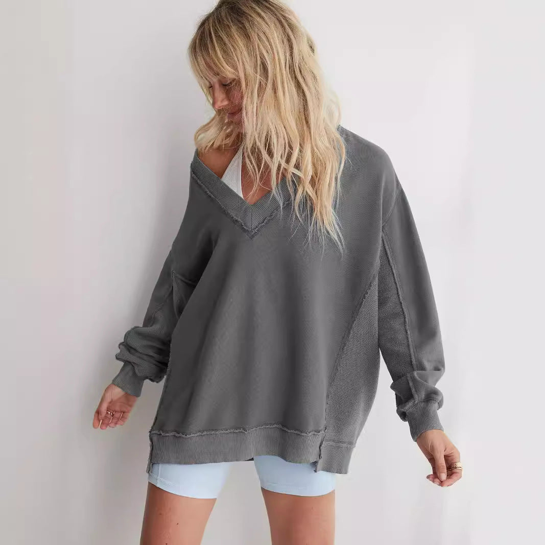 Dames Sweater Comfortabel met V-Hals Zacht en Warm