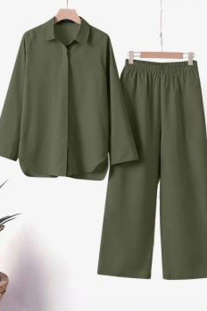 Vrouwelijke Pyjama Set met Broek en Blouse