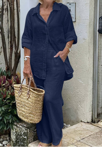 Vrouwelijke Pyjama Set met Broek en Blouse