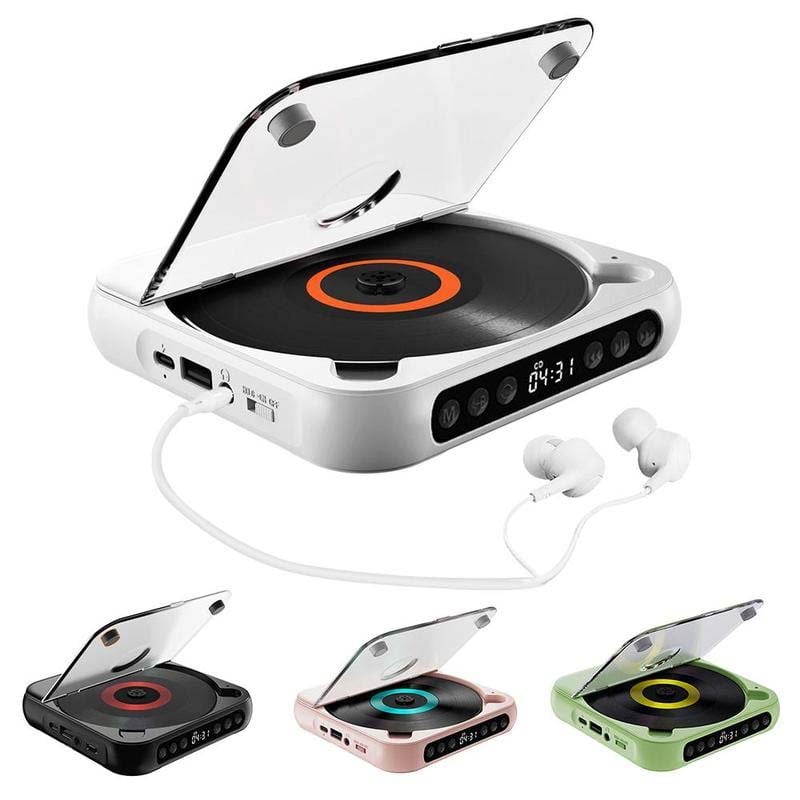 Draagbare CD Speler Met Bluetooth 5.3 Oplaadbare 2000mAh Batterij Type C USB MP3 CD-R CD-RW Ondersteuning Compact Design Met 3.5mm Aansluiting