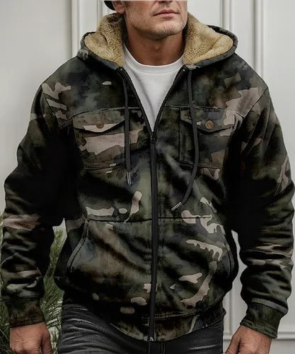 Militaire Cargo Jas met Kap