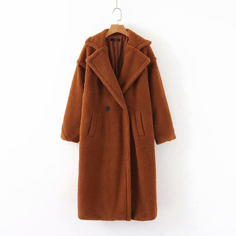 Dames Teddyjas Lange Warme Luxe Stijl