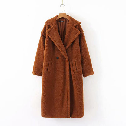 Dames Teddyjas Lange Warme Luxe Stijl