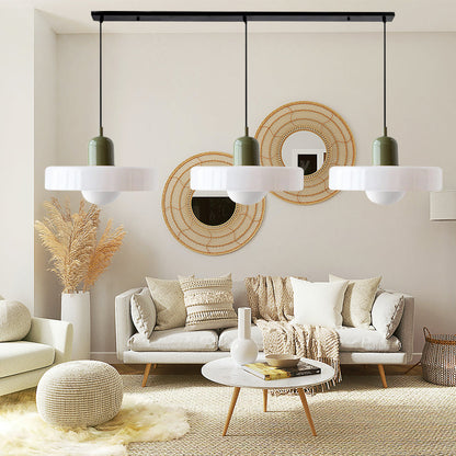 Luccon Triple Hanglamp Glas G9 Retro Kleuren Eettafel Woonkamer Design Verlichting Meerlamp