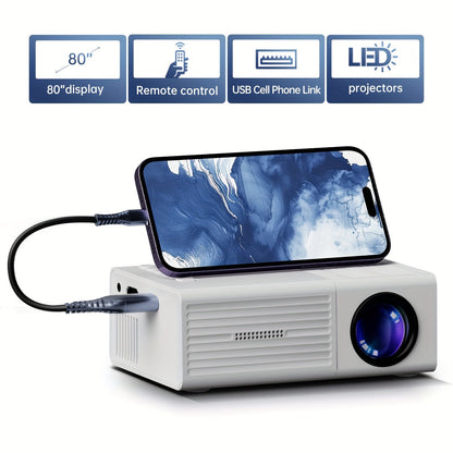 Mini Beamer 3000 Lumen Draagbaar Met HDMI USB Voor Thuisbioscoop