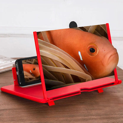 3D Telefoon Schermvergrootglas met Verstelbare Standaard | Handsfree Telefoonhouder voor Films en Video's | Draagbare Beeldschermvergroter voor Smartphones | Opvouwbaar Scherm Magnifier | Compatibel met Alle Telefoons