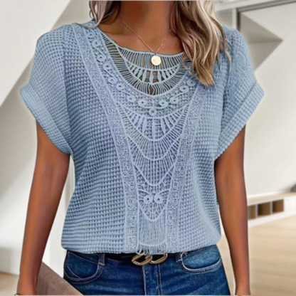 Elisa Top Pizzo Elegante Kort Model