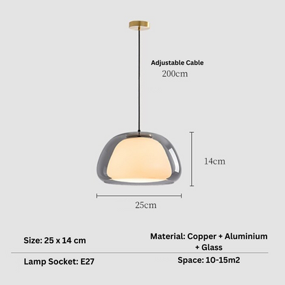 Globe Hanglamp met Gerookte Glazen Bol – Gouden, Zwarte of Transparante Afwerking | Scandinavisch Design