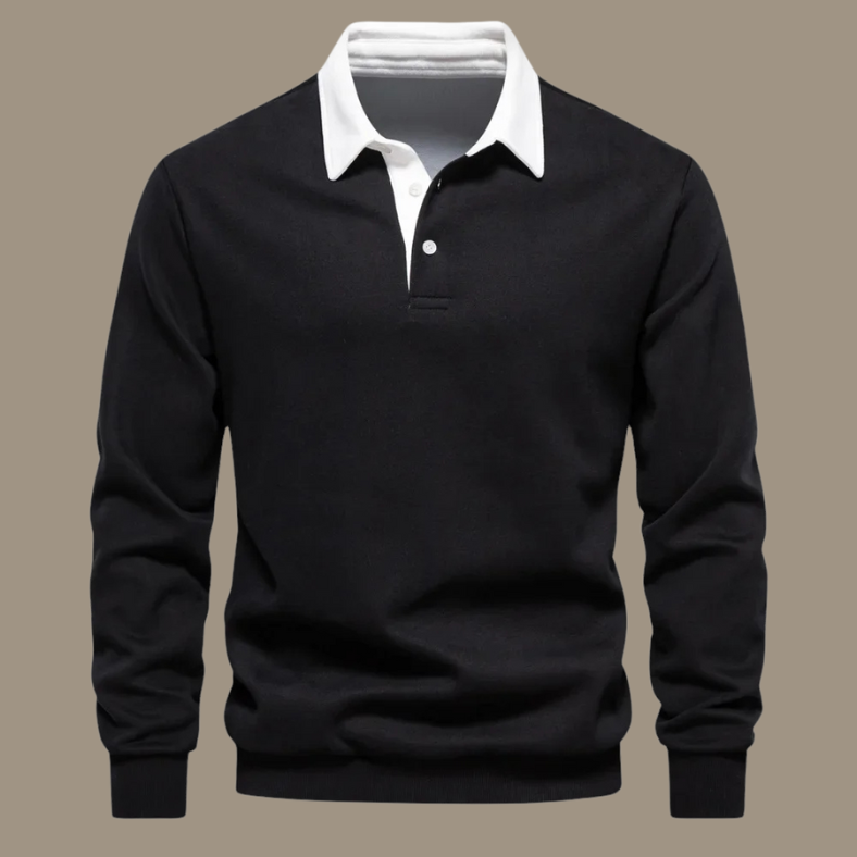 Herensweater Klassieke Polokraag Zacht en Comfortabel