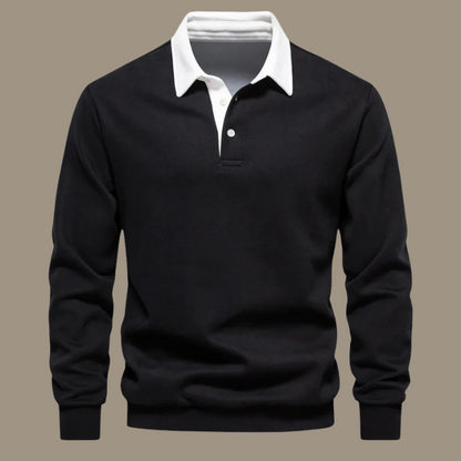 Herensweater Klassieke Polokraag Zacht en Comfortabel