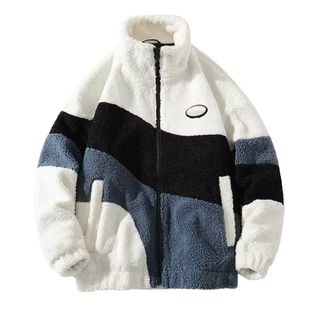 Heren Fleece Jas Warm Met Sherpa Kraag Zacht Gevoerd