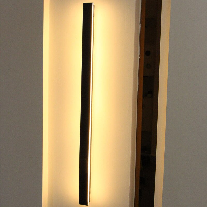 Aluminium Waterdichte Buitenwandlamp Lineair LED Strak Design Zwart Chroom Tuin Veranda Garage Sfeerlicht 40-240cm