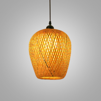 Handgemaakte Rotan Hanglamp – Scandinavisch Rustiek Design – Natuurlijke Sfeerverlichting