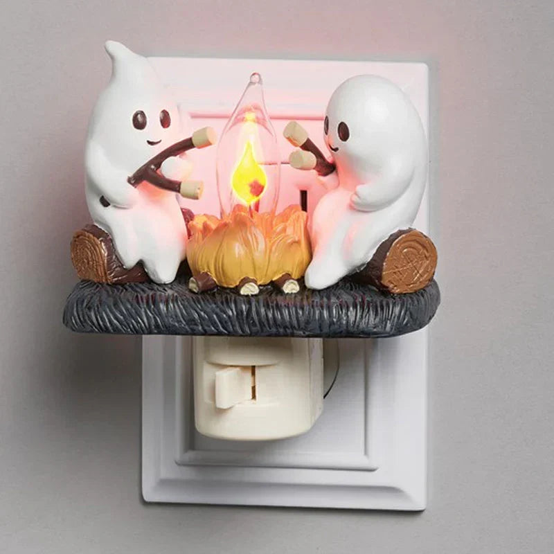 Spookvlam Nachtlampje met Kampvuureffect – Uniek LED Sfeerlicht met Flikkerende Gloed voor Kinderen en Volwassenen