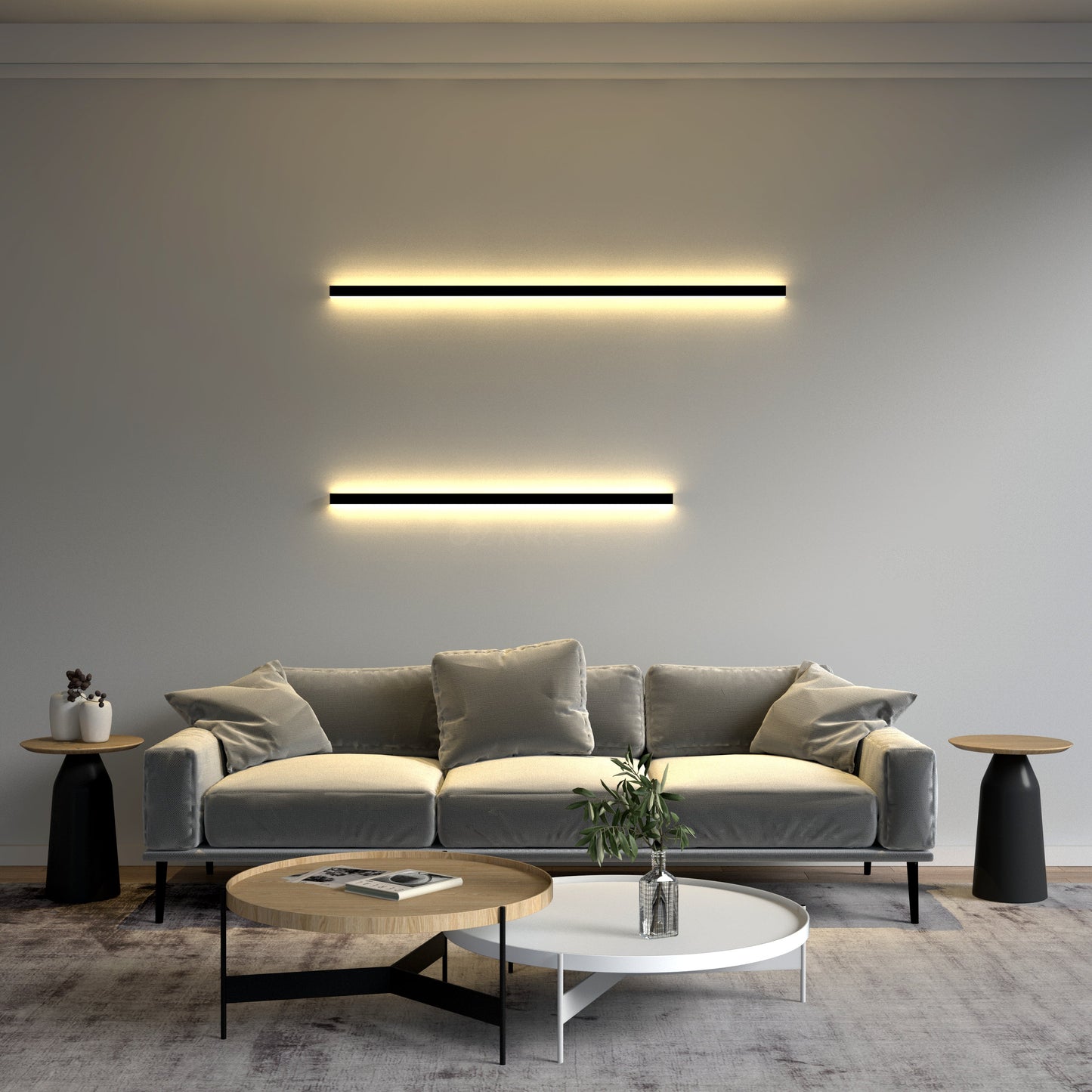 Minimalistische Lineaire Wandlamp Met Geïntegreerde LED Verlichting En Modern Design