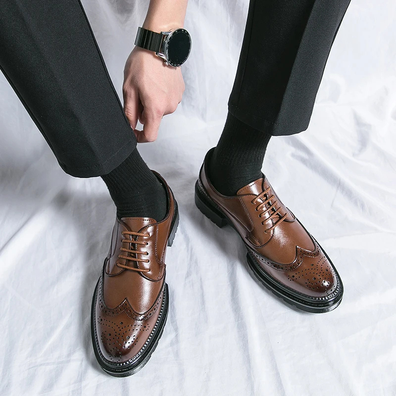Heren Oxford Schoenen Vintage Stijl Comfortabel met Veters