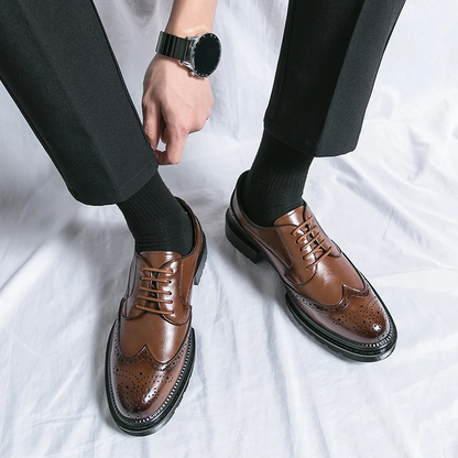 Heren Oxford Schoenen Vintage Stijl Comfortabel met Veters