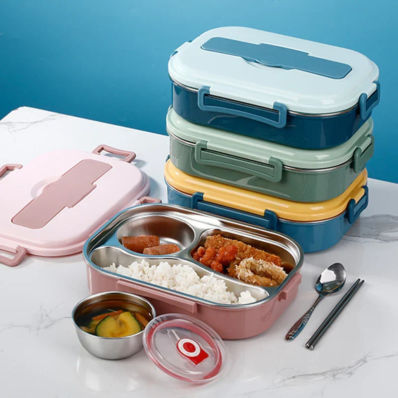 Thermo Lunchbox RVS – Houdt Eten Warm & Koud | Lekvrije Lunchbox met Vakken