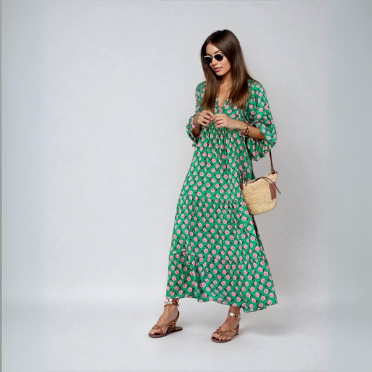 Dames Maxijurk Boho Stijl Katoen - StudioMarella