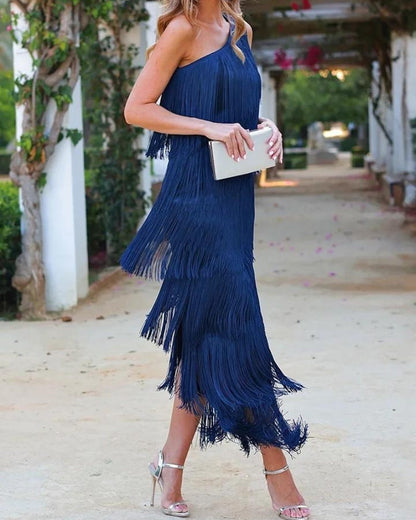 Dames Boho Jurk met Franjes Zomerjurk Hippie Stijl