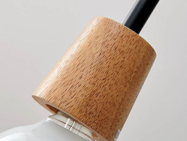Hanglamp Glas Hout Transparant E26 Woonkamer Slaapkamer Eetkamer Pendellamp Glazen Kap Bell Cone Bowl Industrieel Retro