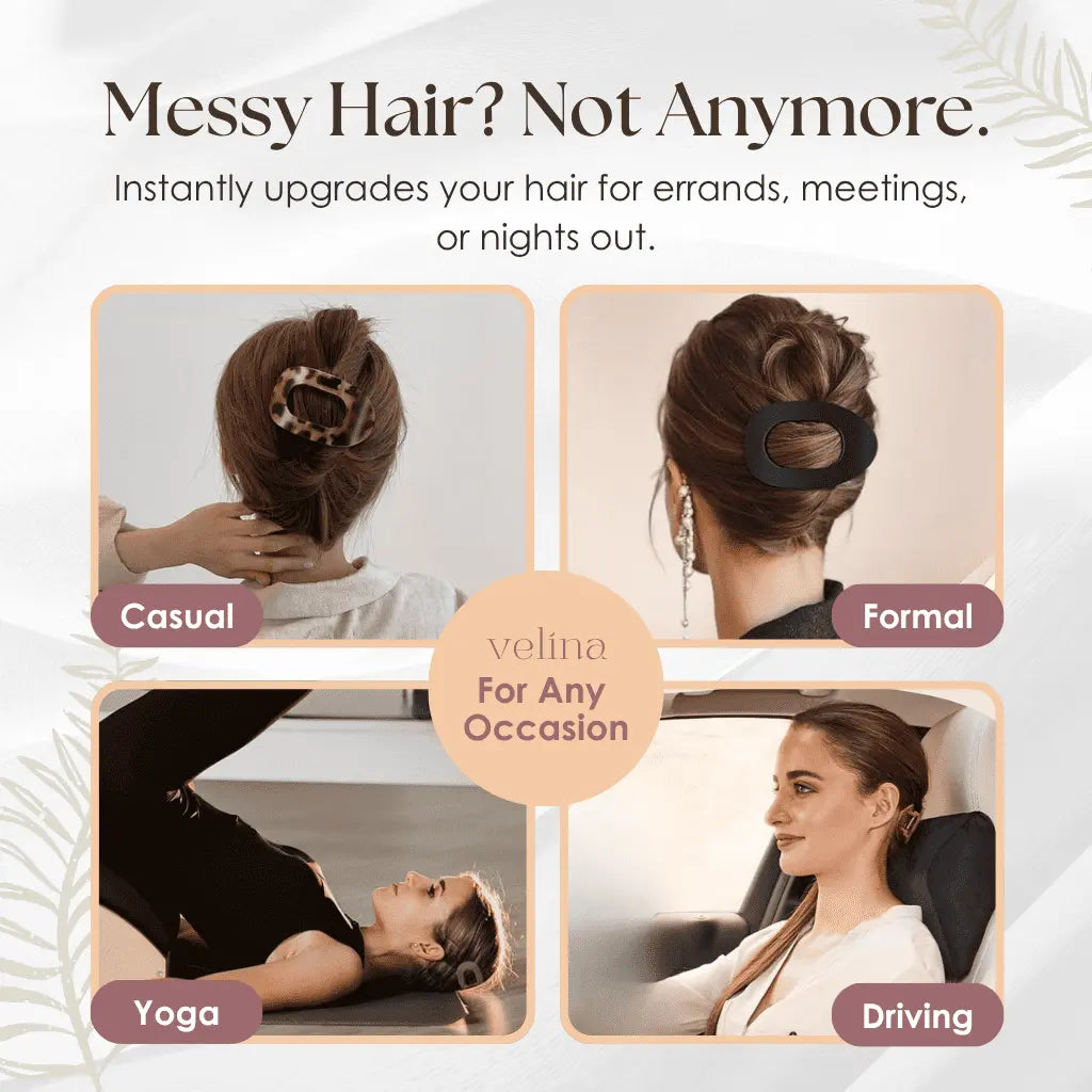 Platte Haarclips Set van 4 – Comfortabel Ontwerp Zonder Drukpunten