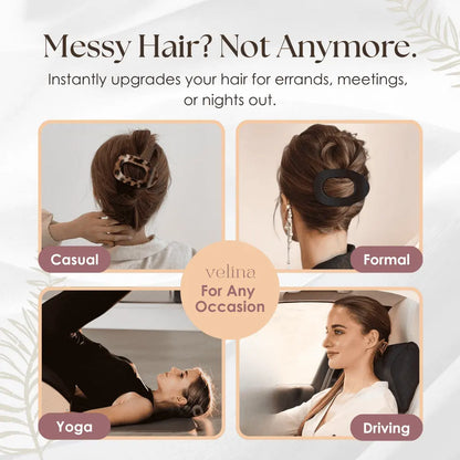Platte Haarclips Set van 4 – Comfortabel Ontwerp Zonder Drukpunten