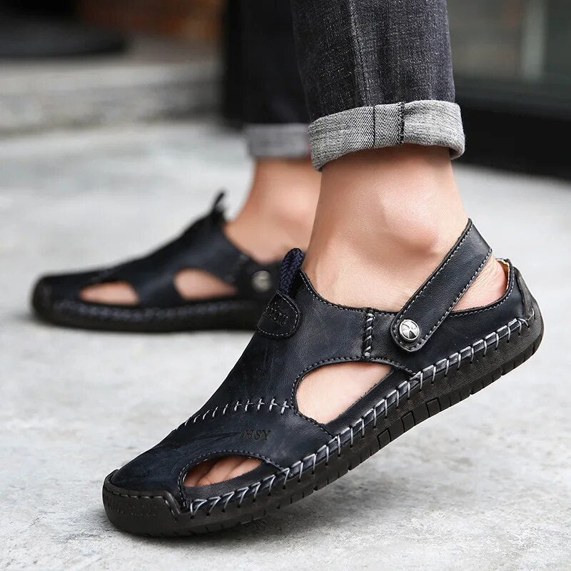 Leren Sandalen voor Mannen Klassiek en Robuust