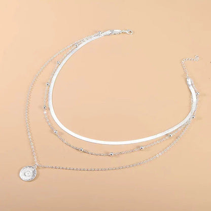 Drielaagse Zilveren Halsketting 925 Sterling voor Dagelijks & Feestelijk